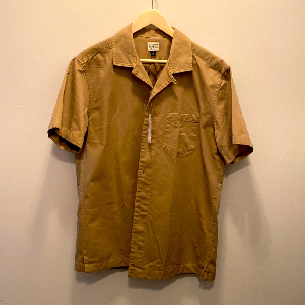 J. Crew Canvas Camp Collar Short Sleeved Shirt